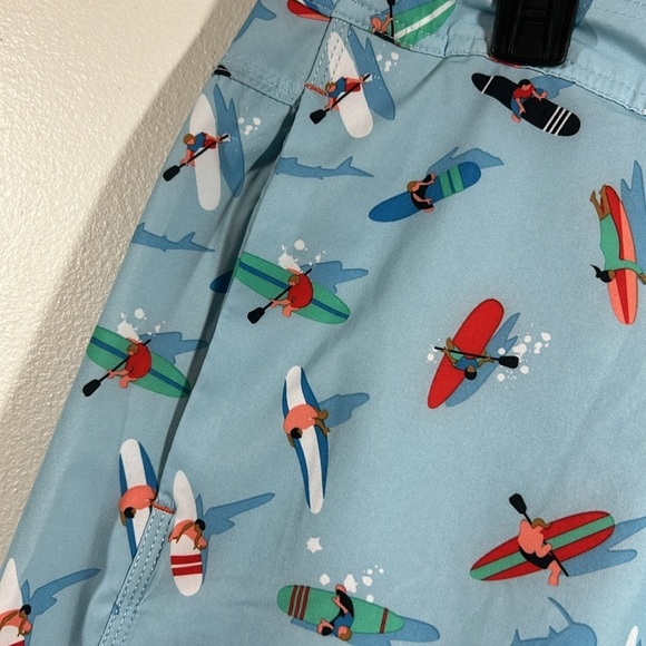Saxx BETAWAVE 17" 2N1 DropTemp Cooling Liner Ballpark Pouch Swim Trunks 38 Surf - Picture 3 of 11